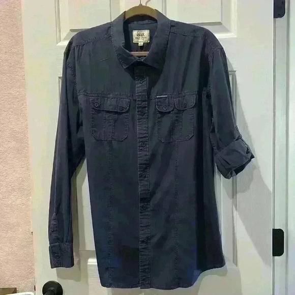 Ecko Unlimited Other - ECKO UNLTD Stonewashed Shirt Casual Military like styling. Size XL